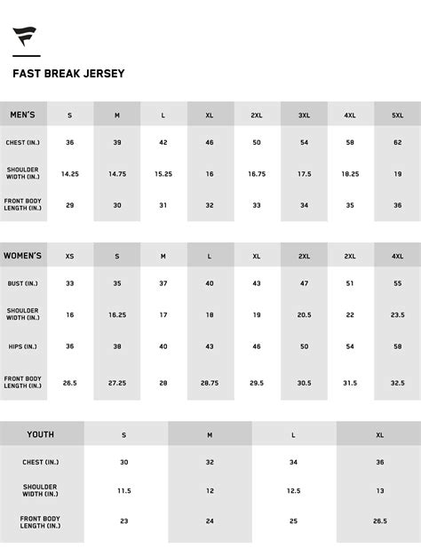 swingman jersey size chart